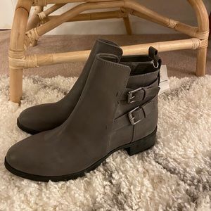 NWT Old Navy Grey Buckle Booties size 10
